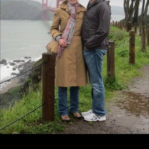 Vintage Camel trench coat.